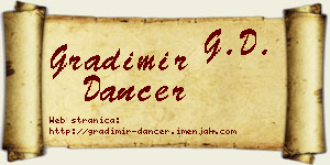 Gradimir Dancer vizit kartica